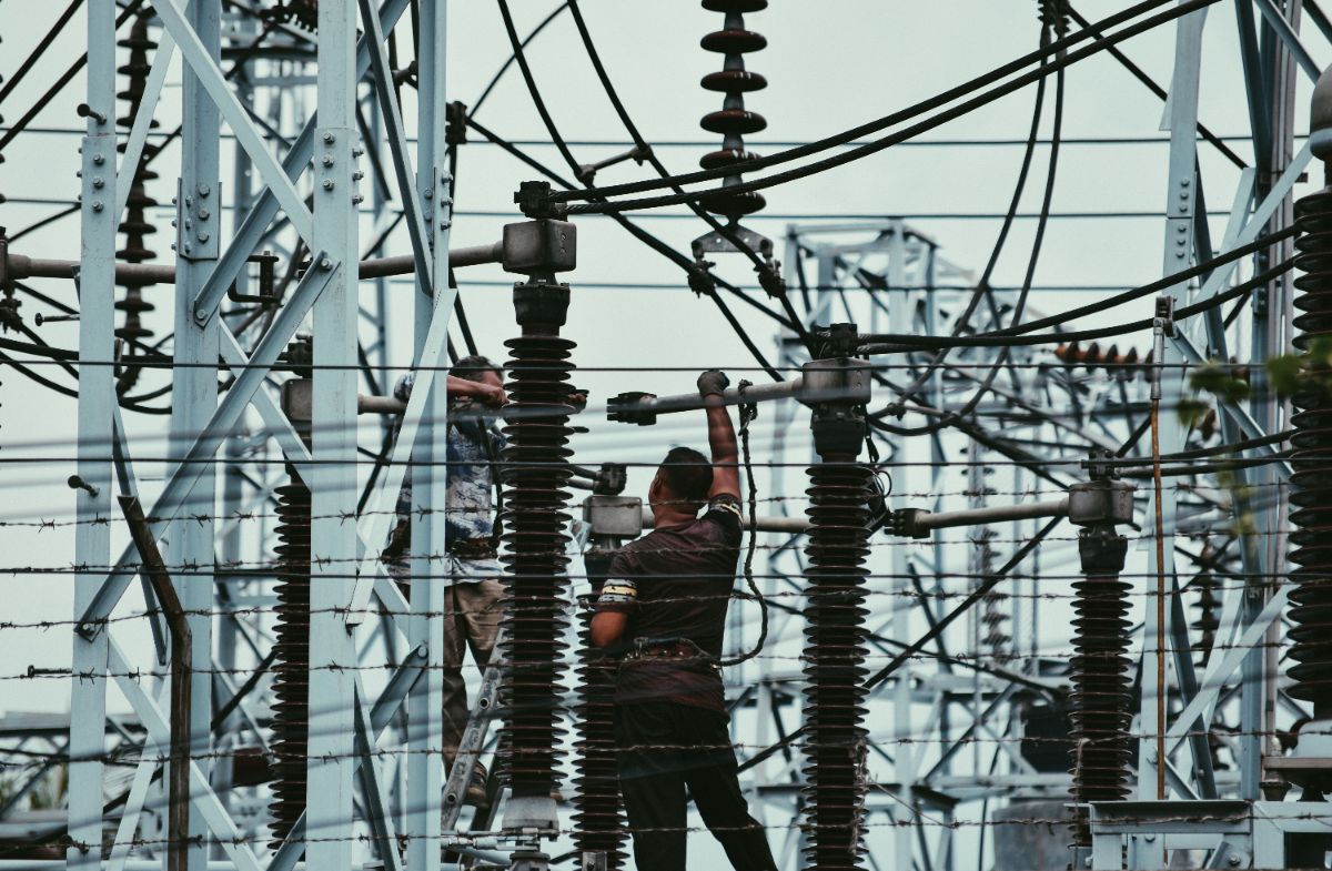 Explosion-proof junction boxes and cable glands on a steel frame